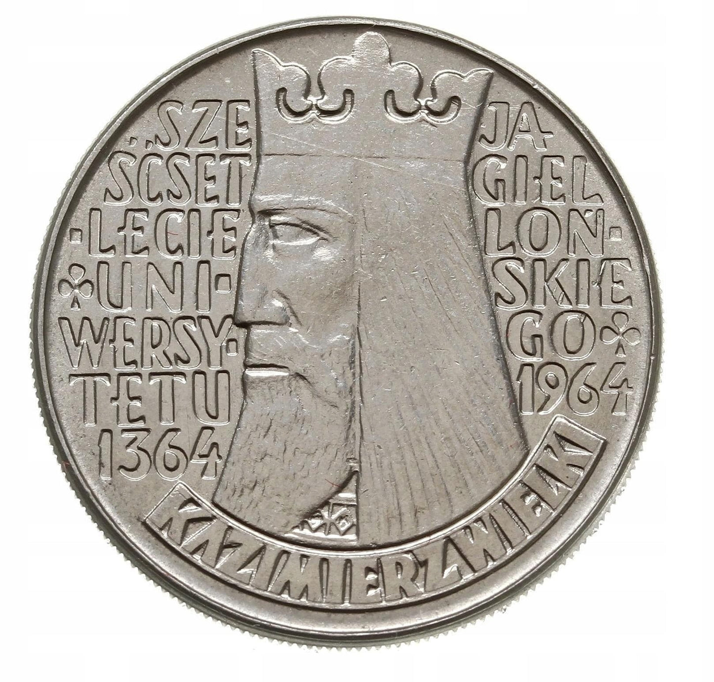10 złotych - Kazimierz Wielki - 1964 rok - napis wklęsły