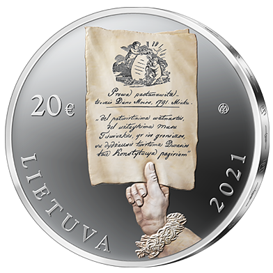 20 euro - Litwa - 230. ROCZNICA KONSTYTUCJI 3 MAJA