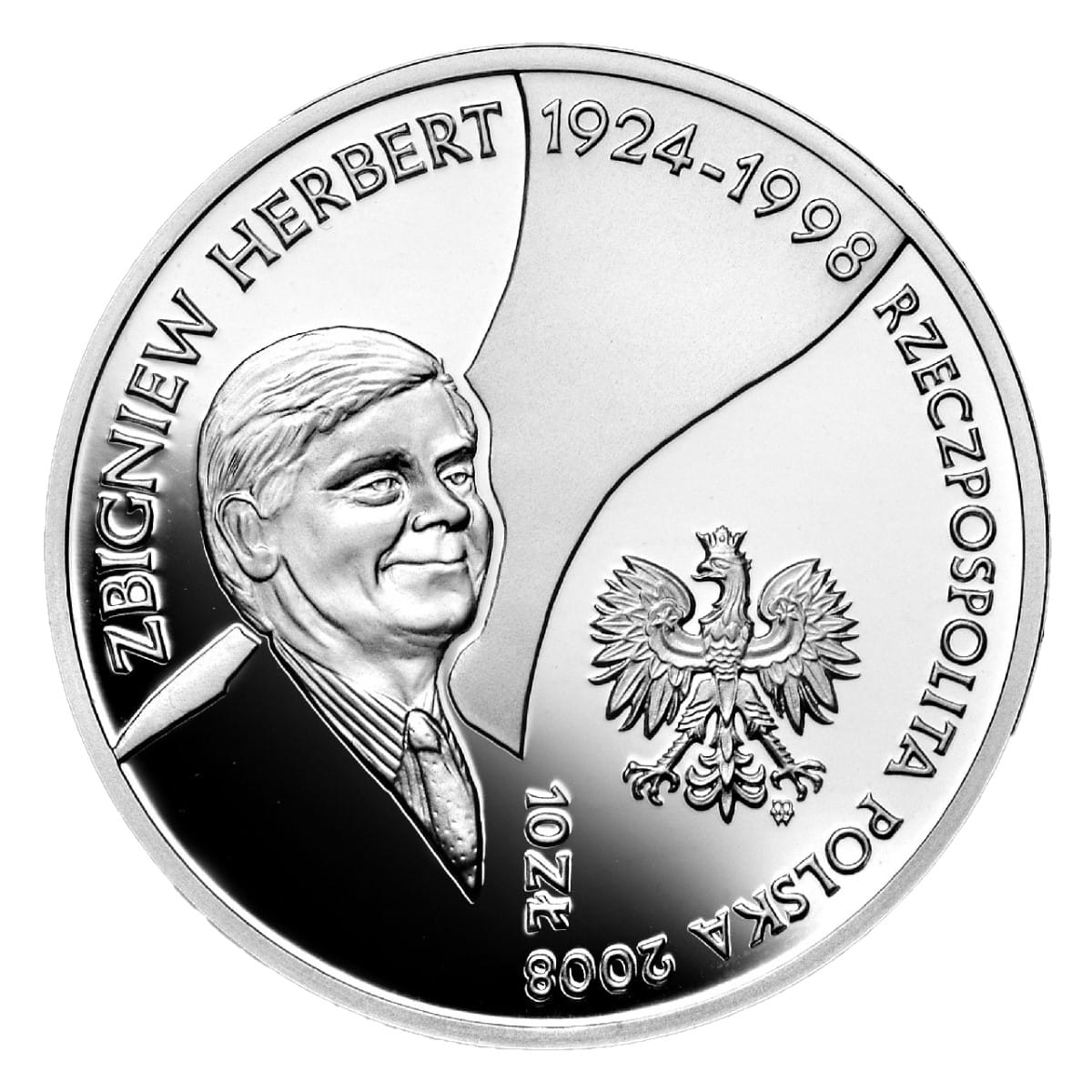 Moneta 10 zł Zbigniew Herbert