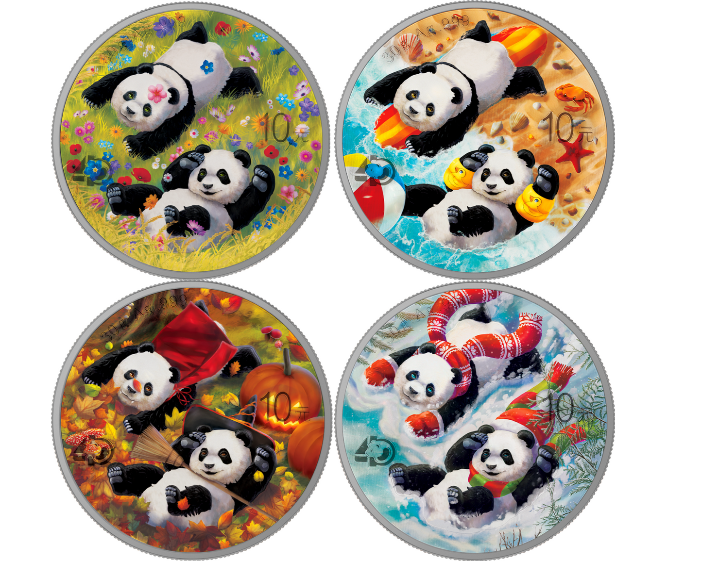 Chińska Panda - Zestaw 4 Pory Roku - 2022 - 30g (4szt)