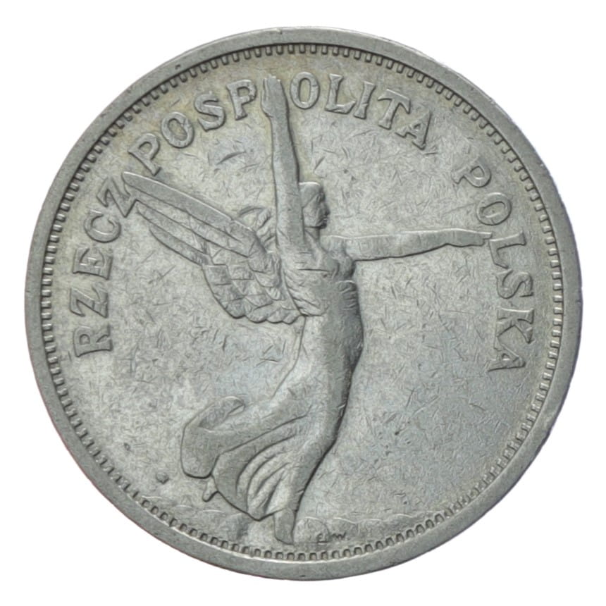 5 zł - Nike - 1928 z.m. (z przesuniętym znakiem)