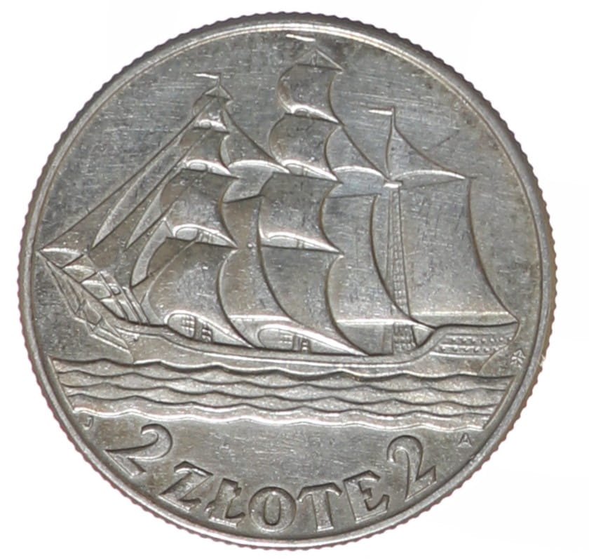 2 zł - Żaglowiec - 1936 (nr 1410)