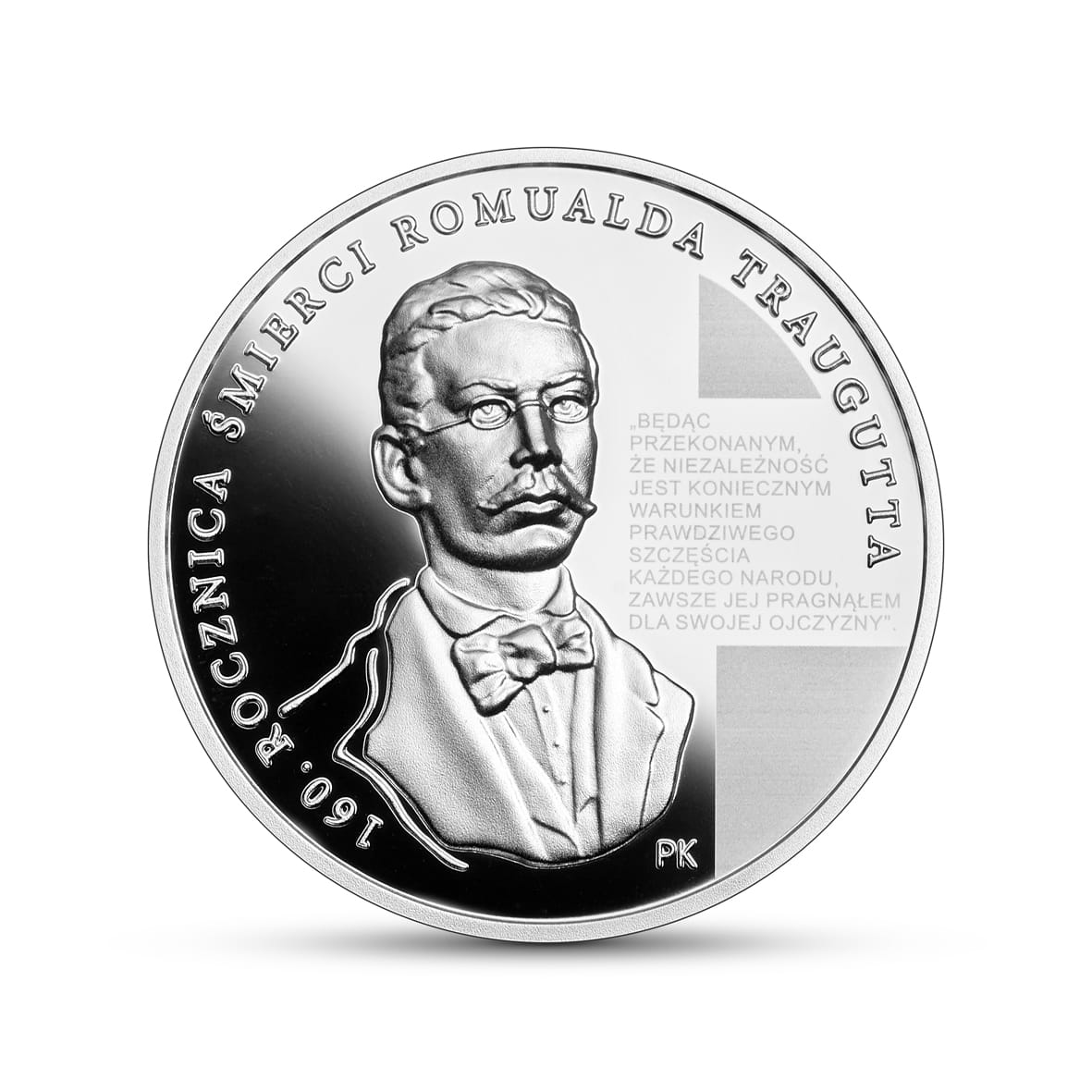 Moneta 10 zł 160. rocznica śmierci Romualda Traugutta