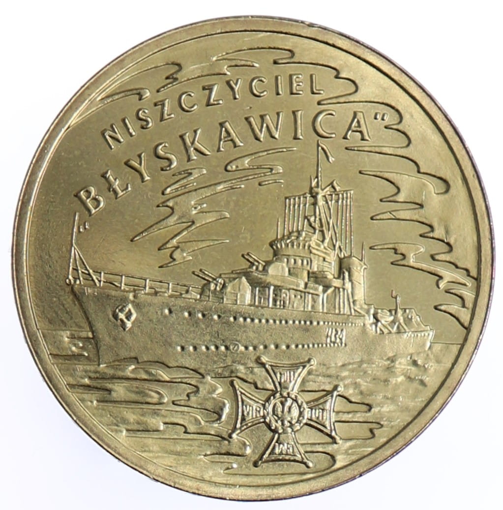 Moneta 2 zł Niszczyciel „Błyskawica” - 2012 rok