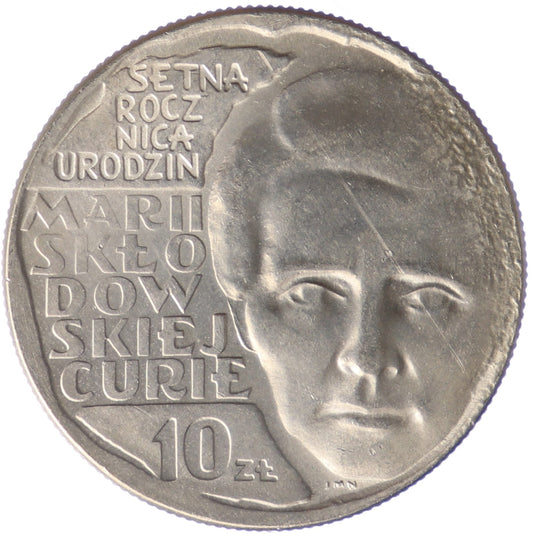 10 złotych - Maria Skłodowska - 1967 rok
