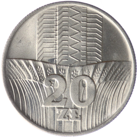 20 złotych - Wieżowiec I Kłosy - 1973-76 rok