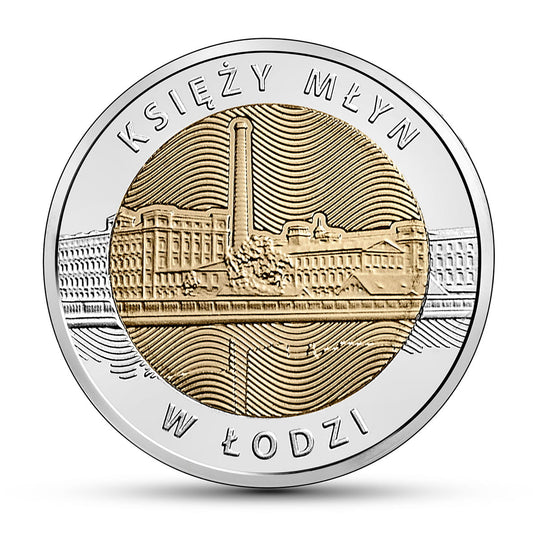 Moneta 5 zł Księży Młyn w Łodzi