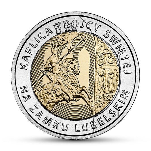 Moneta 5 zł Kaplica Trójcy Świętej na Zamku Lubelskim