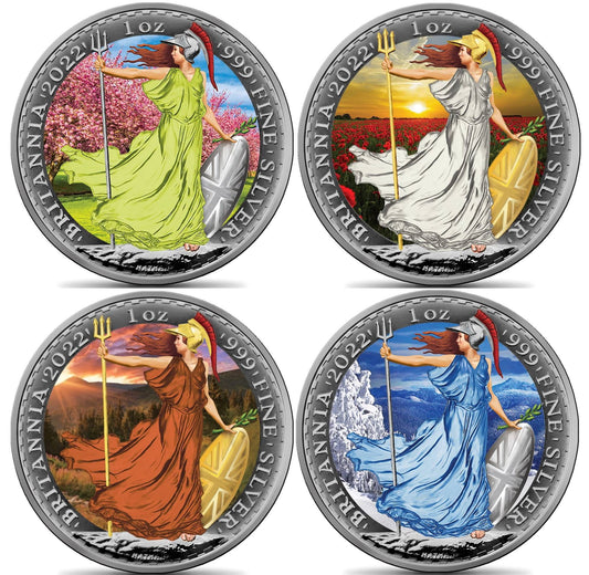 Britannia - Zestaw 4 Pory Roku - 2022 - Uncja  (4szt)