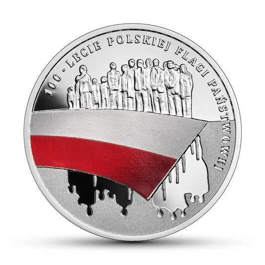 Moneta 10 zł 100-lecie polskiej flagi państwowej