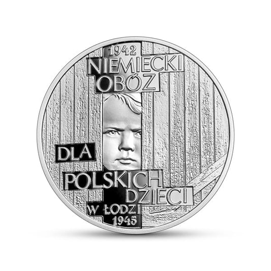 Moneta 10 zł  Niemiecki obóz dla polskich dzieci w Łodzi (1942-1945)