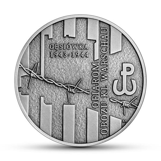 Moneta 10 zł Ofiarom obozu KL Warschau
