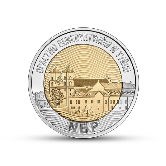 Moneta 5 zł Opactwo Benedyktynów w Tyńcu