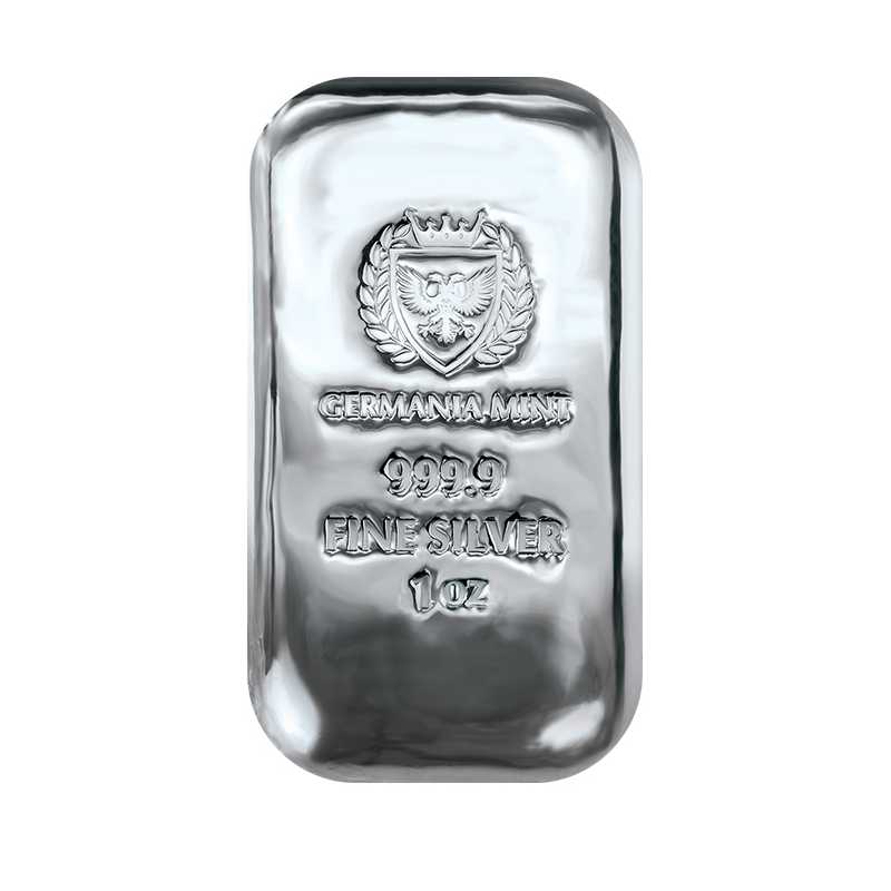 Sztabka Germania Mint -1 Uncja Czystego Srebra