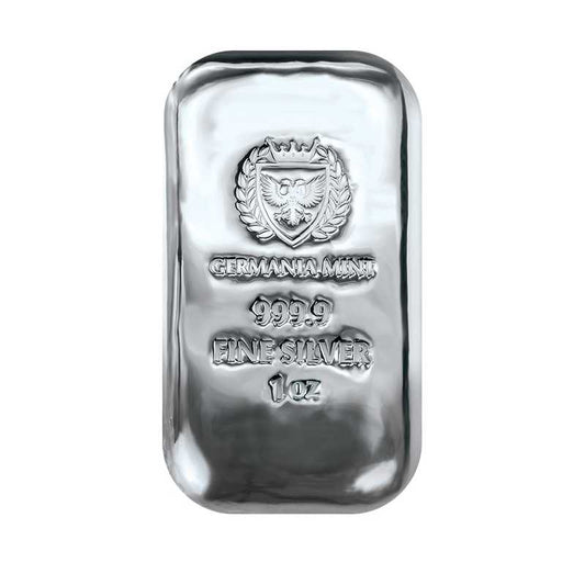 Sztabka Germania Mint -1 Uncja Czystego Srebra