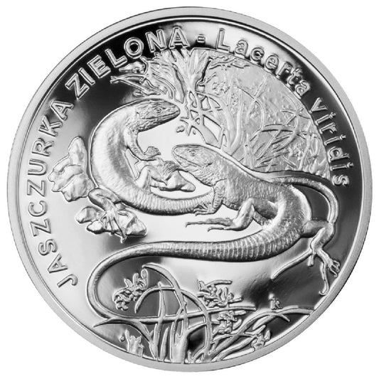 Moneta 20 zł Jaszczurka zielona