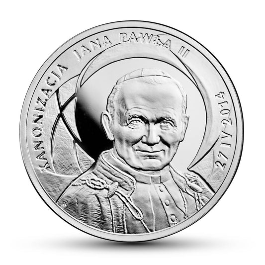 Moneta 10 zł Kanonizacja Jana Pawła II