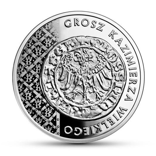 Moneta 20 zł Grosz Kazimierza Wielkiego